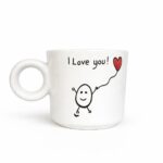 I LOVE YOU SERAMİK KAHVE KUPASI EL YAPIMI