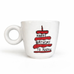 HAPPY BIRTHDAY SERAMİK KAHVE KUPASI EL YAPIMI